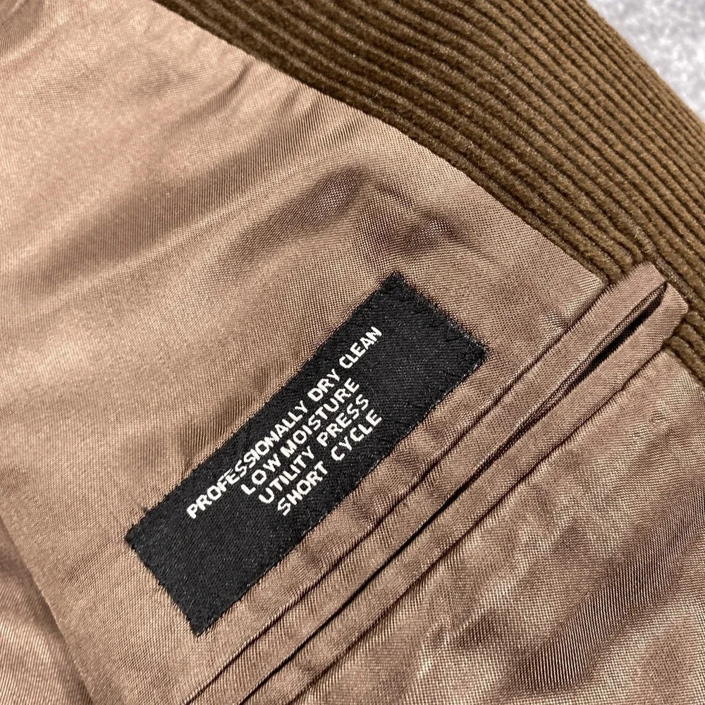 Jos. A. Bank Sport Coat Mens 42 Brown‎ Corduroy Wool Silk Single-Breasted Blazer